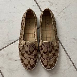 Authentic COACH Original Logo Slip-On Sneakers size 8.5